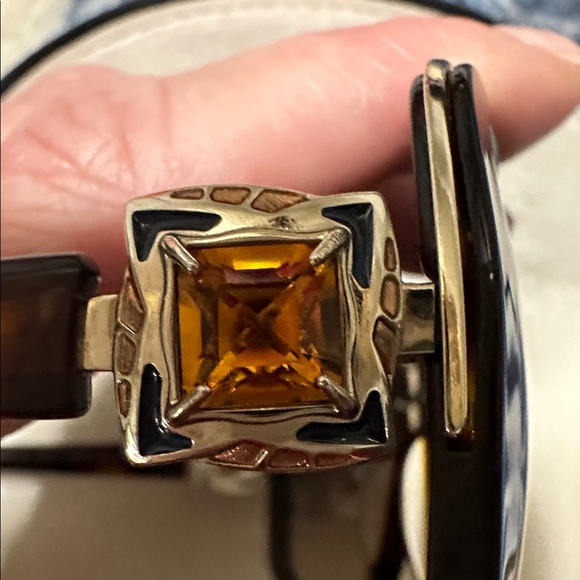 ⭐️BVLGARI 6060-B Vintage Butterfly Amber Swarovski Tortoise, Gradient Sunglasses - Picture 4 of 16